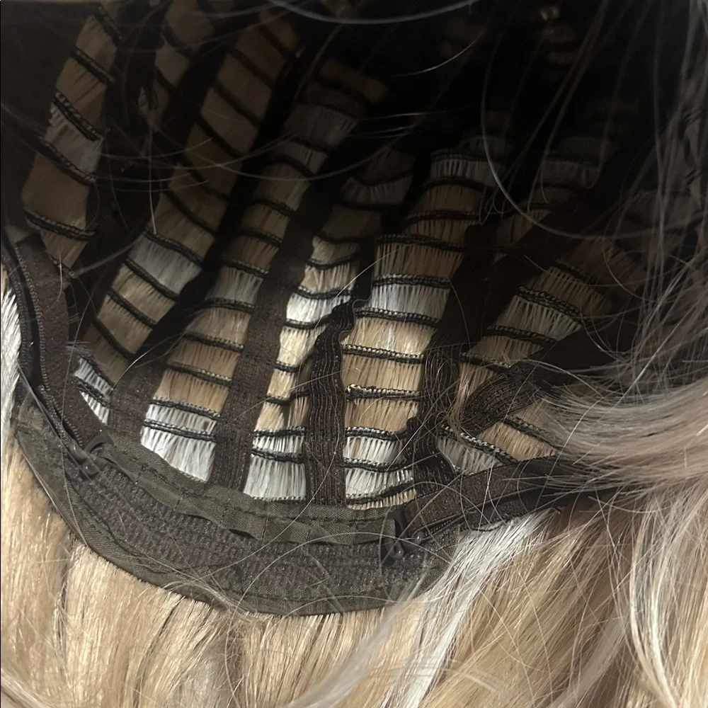 Blended Ash Brown to Blonde Ombre Women's Wig - Natural-Look Blonde